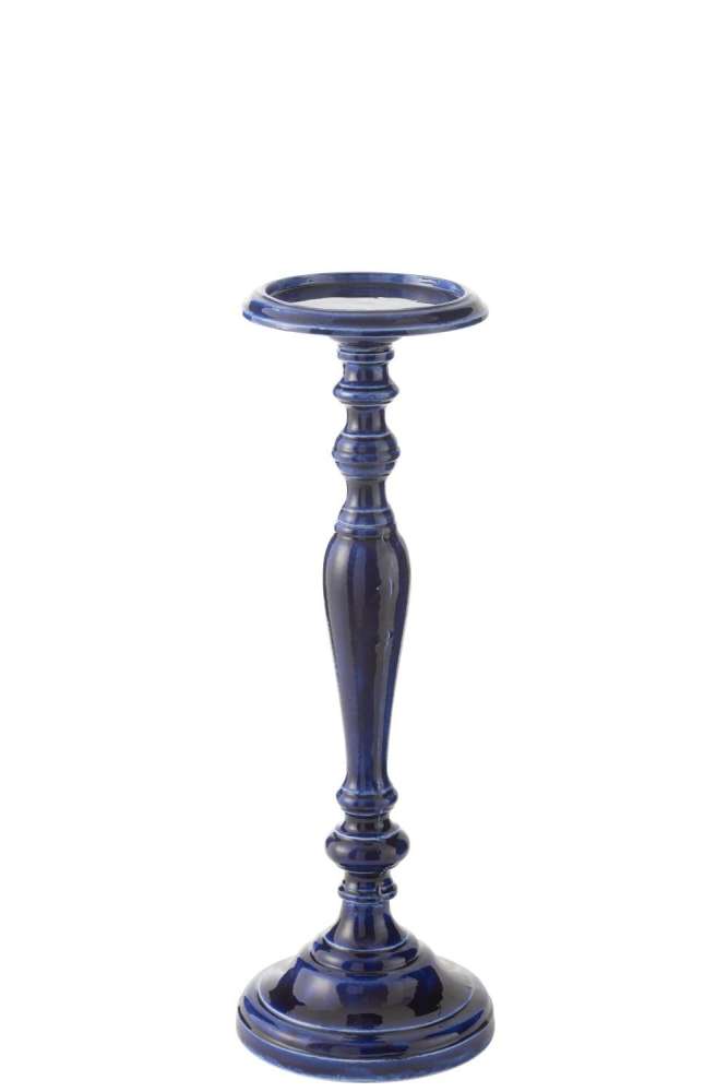 CANDLE HOLDER KAG ALUMINIUM BLUE