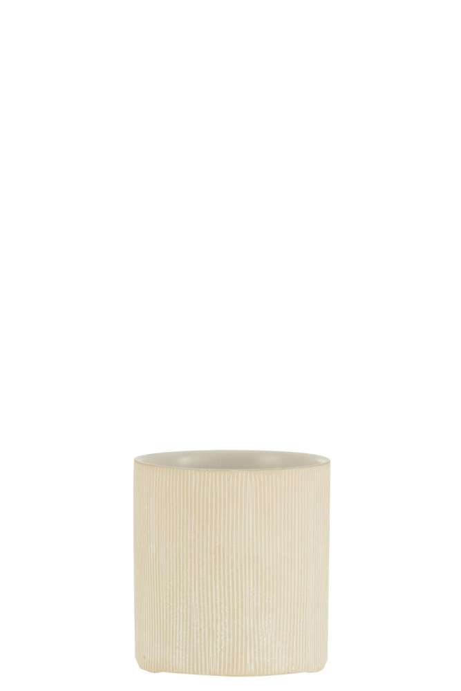 FLOWERPOT MARIA ROUND CERAMIC WHITE SMALL