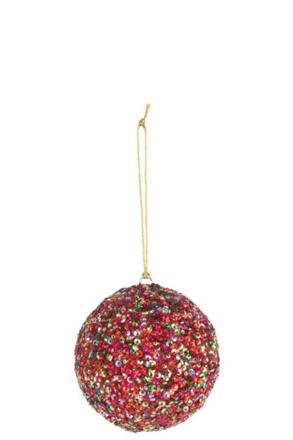 CHRISTMAS BAUBLE SEQUIN IRON MULTICOLORED