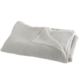 THROW STONEWASHED LINEN LIGHT GREY