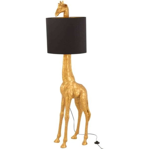 LAMP GIRAFFE POLY GOLD