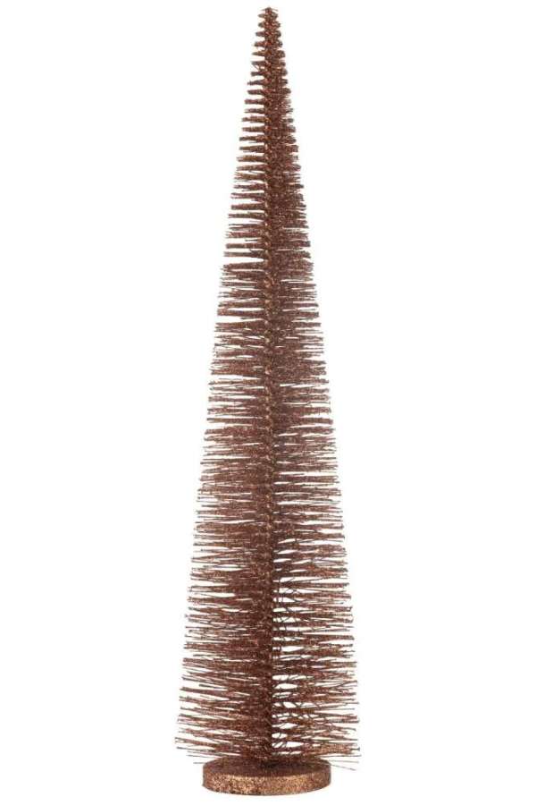 CHRISTMAS TREE DECO GLITTERS PLASTIC BROWN LARGE