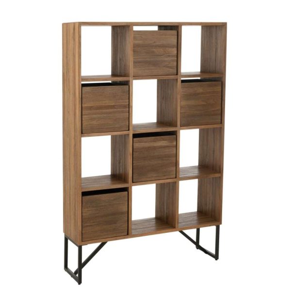 CABINET WITH DRAWERS RECYCLE TEAK NATURAL