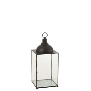 LANTERN HAGRID GLASS/IRON BLACK M
