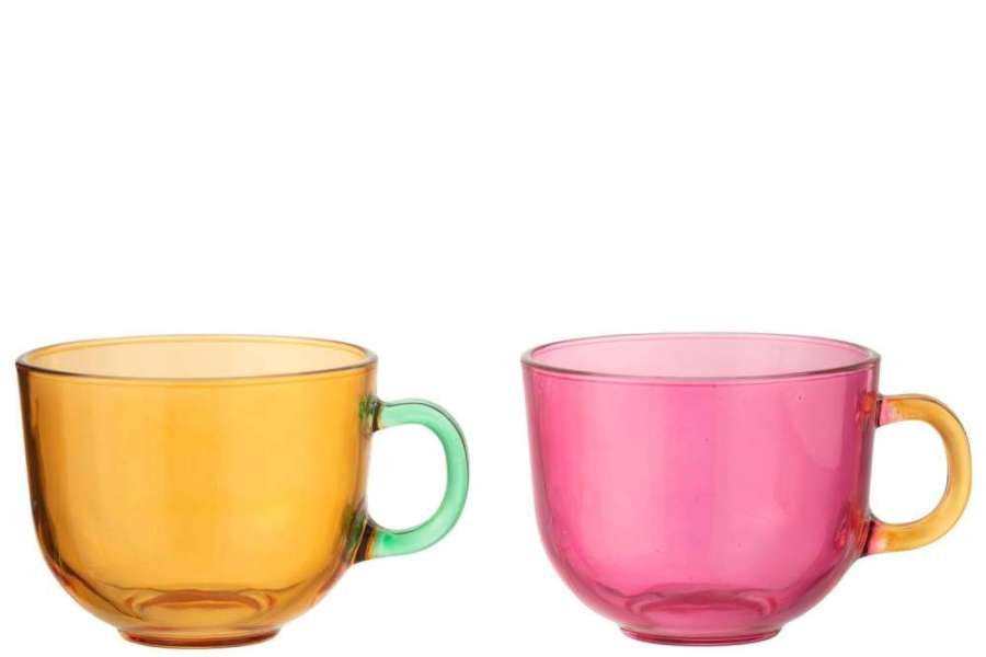 TEACUP BOR GLASS MIX ASSORTMENT OF 2