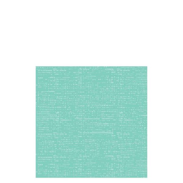 PACK 12 NAPKINS TEXTTILE TOUCH PAPER TURQUOISE LARGE