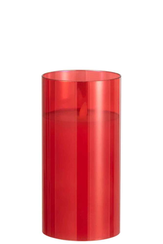 LEDLAMP SHINING GLASS RED MEDIUM
