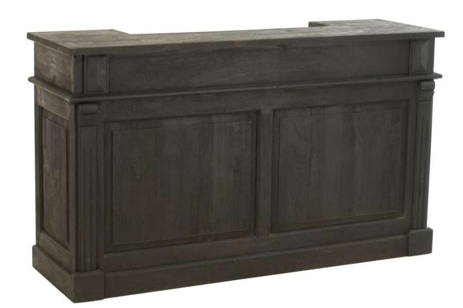 BAR 2 DRAWERS MANGO WOOD BLACK