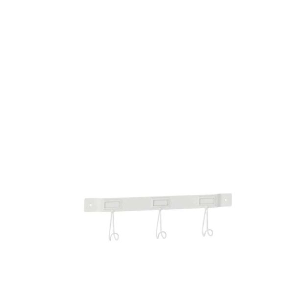 COAT RACK 3 HOOKS METAL WHITE SMALL