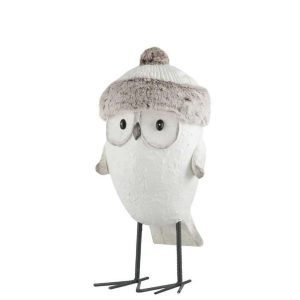 OWL HAT WINTER MAGNESIA WHITE/GREY LARGE