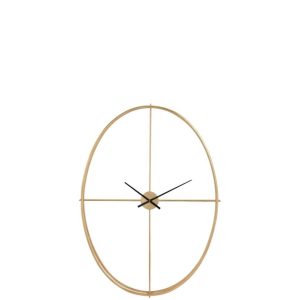 CLOCK OVAL METAL GOLD LARGE