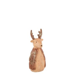 REINDEER WOOD IMITATION POLYRESIN CAMEL LARGE