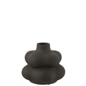 VASE LIO CLAY BLACK SMALL