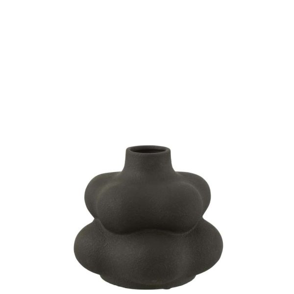 VASE LIO CLAY BLACK SMALL