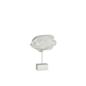 TROPICAL FISH ON FOOT POLY SILVER