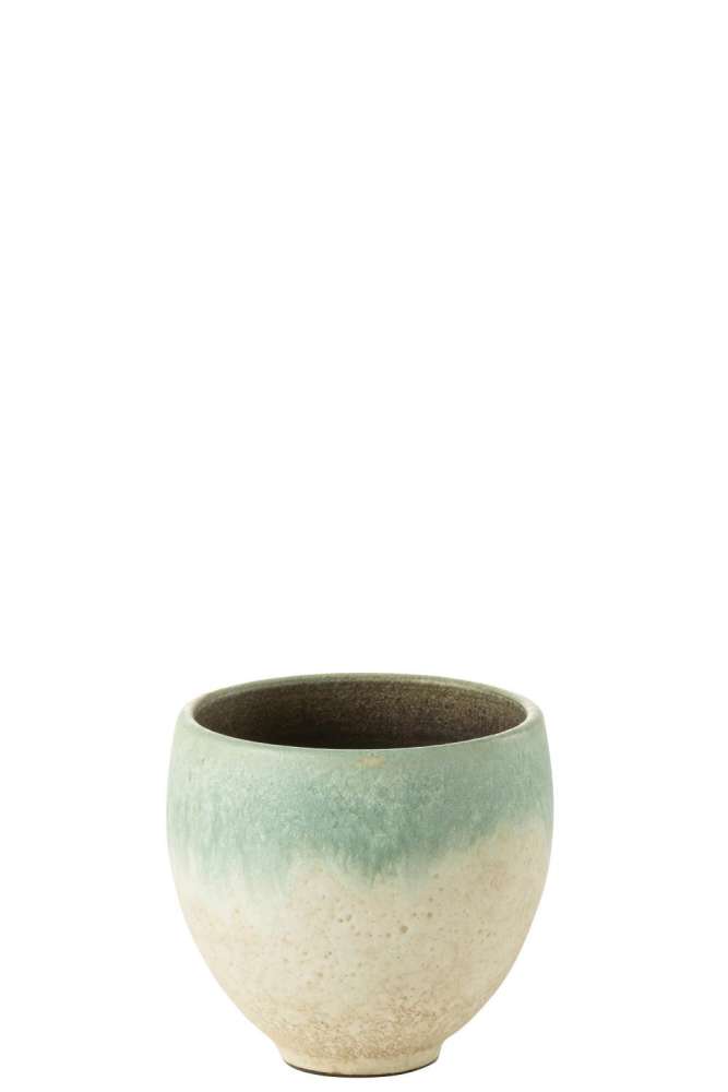 FLOWER POT NICE CERAMIC AQUA LARGE