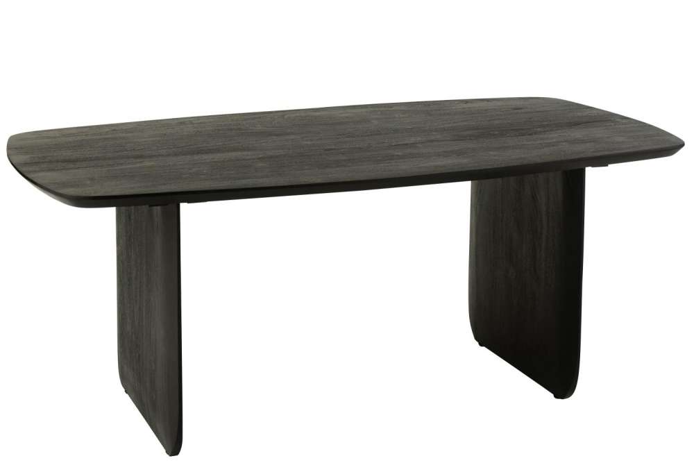 DINING TABLE ACACIA WOOD BLACK