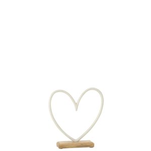HEART ON BASE ALUMINIUM WHITE SMALL