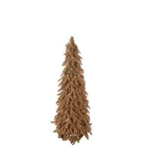 CHRISTMAS TREE ARTIFICIAL PLASTIC GOLD COLORED MEDIUM