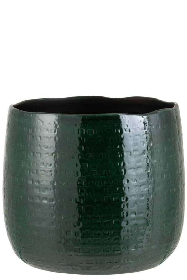 FLOWERPOT PATTERN CERAMIC GREEN EXTRA LARGE