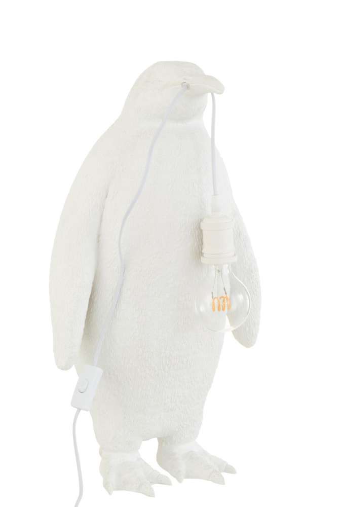 TABLE LAMP PENGUIN RESIN WHITE LARGE