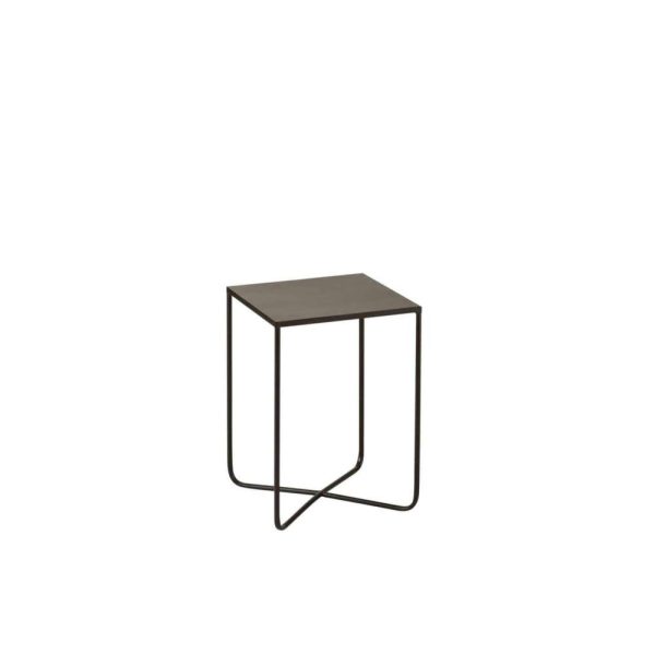 SIDETABLE CROSS FRAME METAL BLACK