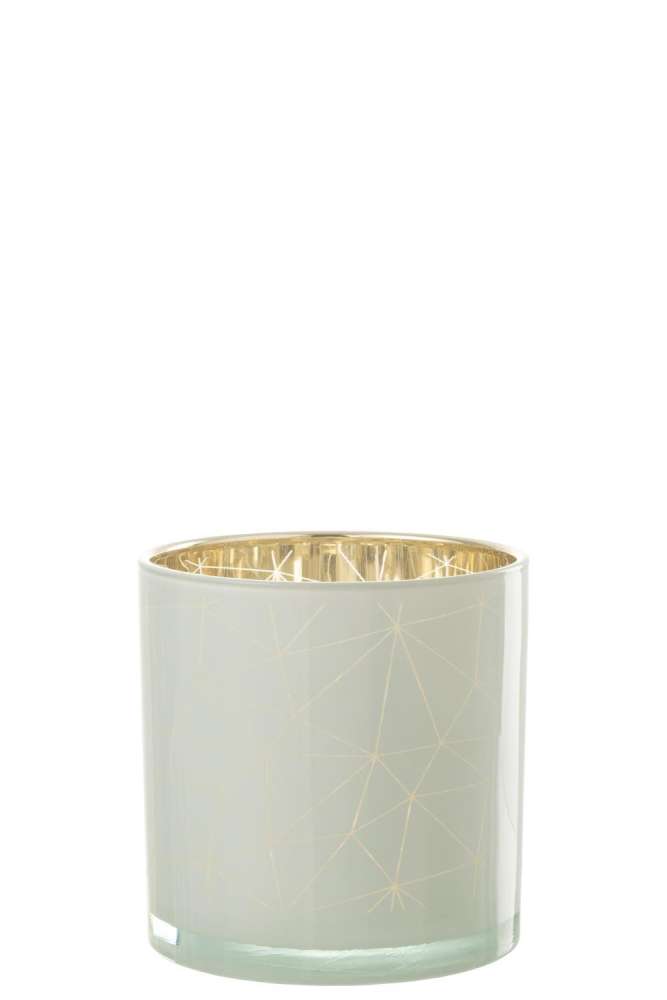 HURRICANE MILANO GLASS WHITE/GOLD LARGE