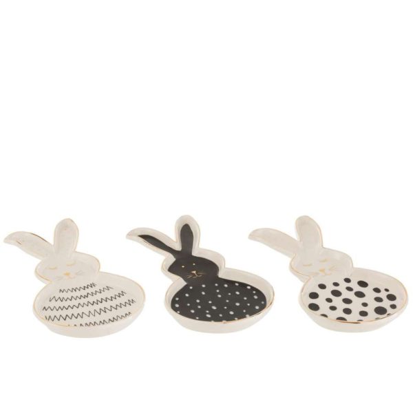 DISH RABBIT CERAMIC LARGE ASSORTMENT OF 3