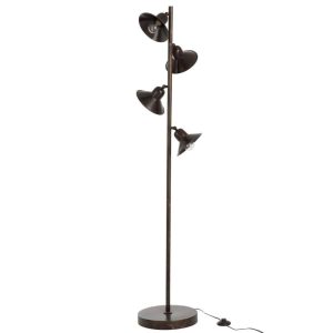 LAMP STANDING 4LAMPS IRON DARK BROWN