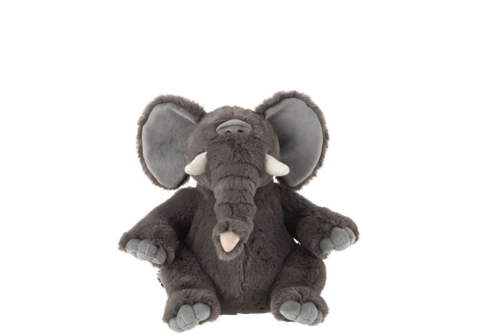 ELEPHANT PLUSH POLYESTER GREY MEDIUM