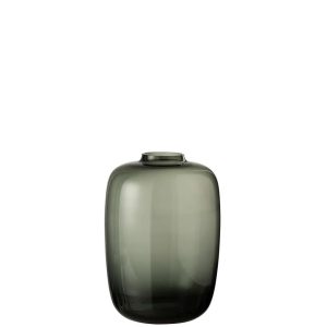VASE CLEO GLASS GREY SMALL