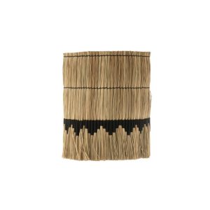 LAMPSHADE THREAD PATTERN SEAGRASS NATURAL/BLACK LARGE