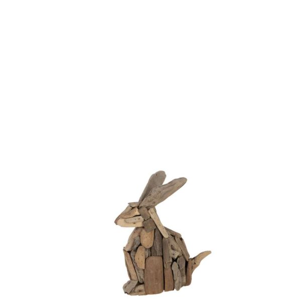 RABBIT PIECES RECYCLED WOOD NATURAL