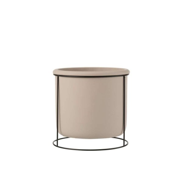 FLOWER POT SUSPENDED CEMENT TAUPE LARGE