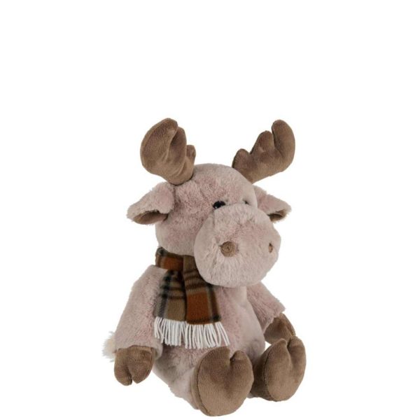 REINDEER+SCARF PLUSH BEIGE/LIGHT BROWN LARGE
