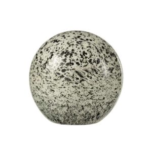 PAPERWEIGHT SPOTS GLASS WHITE/GREY LARGE