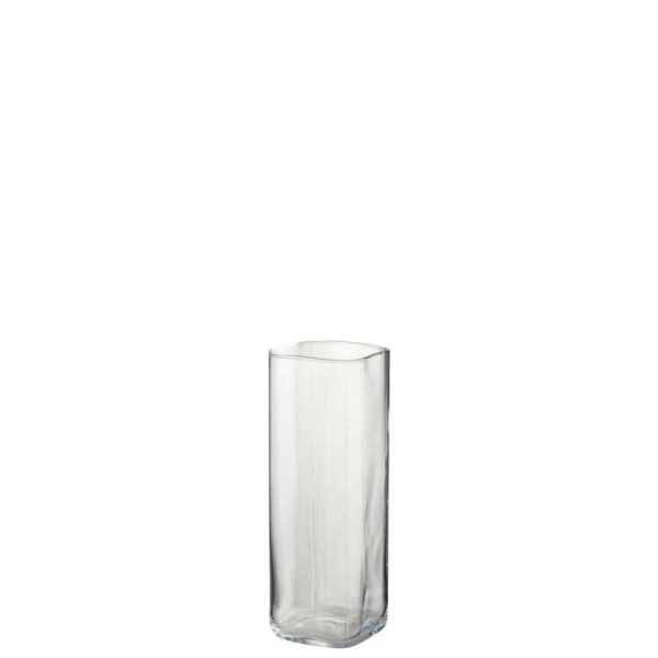 VASE RIGHT SQUARE TRANSPARENT SMALL