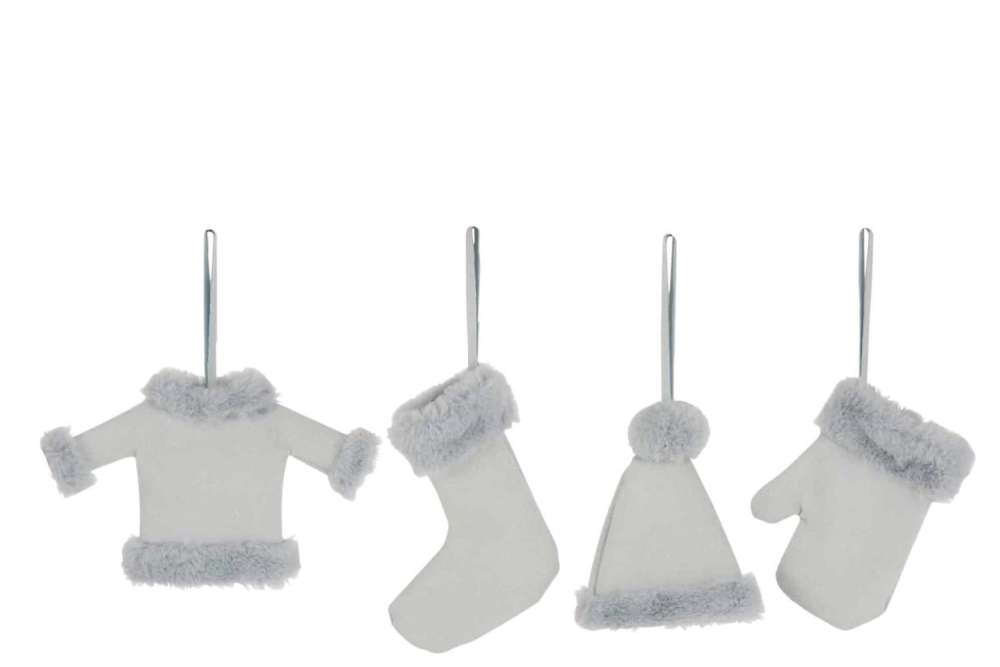 HANGERS CHRISTMAS CLOTHING TEXTILE LIGHT BLUE ASSORTMENT OF 4