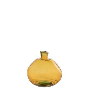 VASE LAURA GLASS OCHRE SMALL