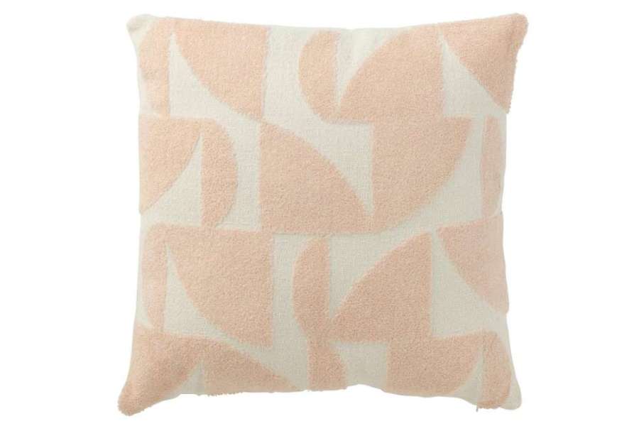 CUSHION GEO TEXTILE WHITE/SALMON