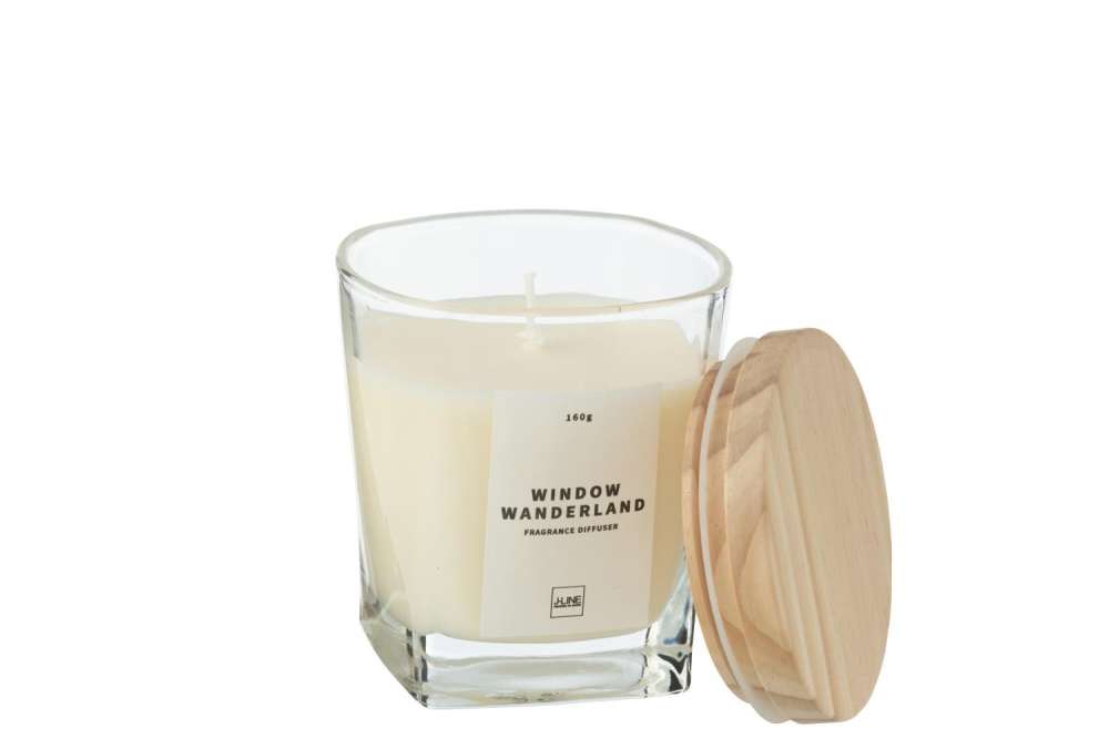 SCENTED CANDLE SQUARE WINDOW WANDERLAND WAX TRANSPARENT-29 HOURS