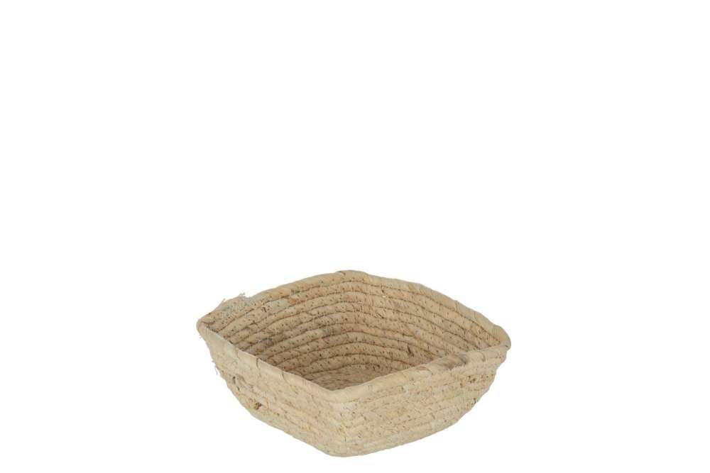 BASKET SQUARE MAIZE NATURAL SMALL