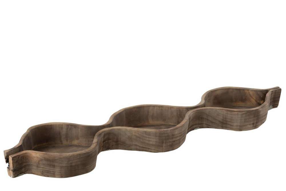 DECORATION DISH 3 COMPARTMENTS WOOD NATURAL
