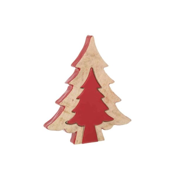 PUZZLE XMAS TREE MANGO RED L