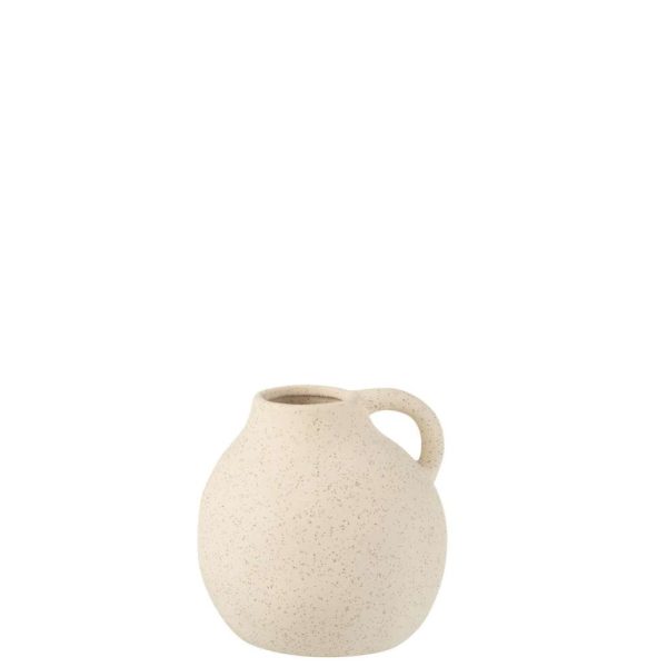 VASE JUG CERAMIC BEIGE SMALL