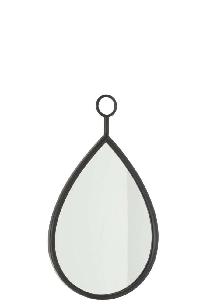 HANGING MIRROR DROP MIRROR/MDF BLACK SMALL