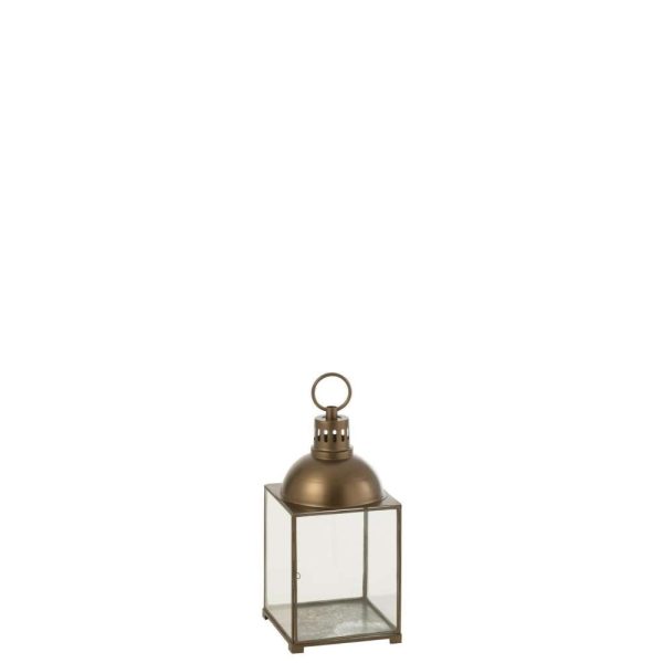 LANTERN HAGRID GLASS/IRON BRONZE S