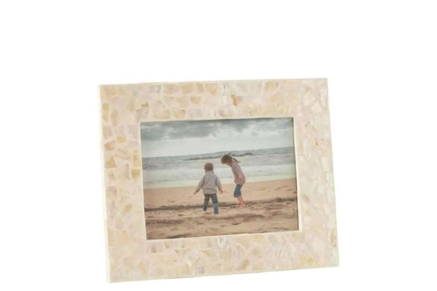 PHOTOFRAME NUYE SHELLS/MDF IVORY 12x17cm