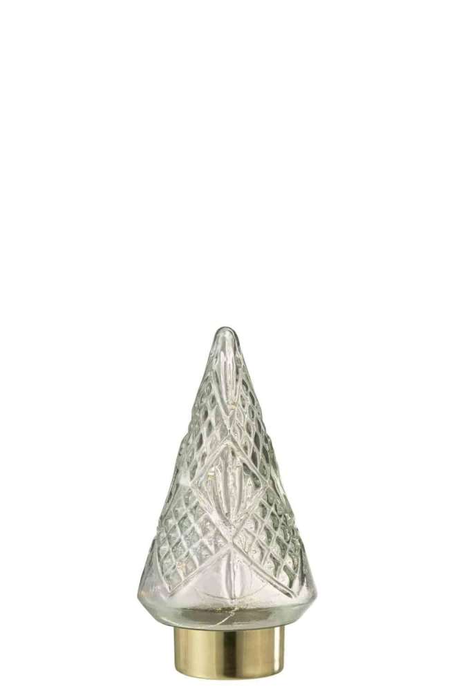 XMAS TREE LED GLASS TRANSPARENT SMALL