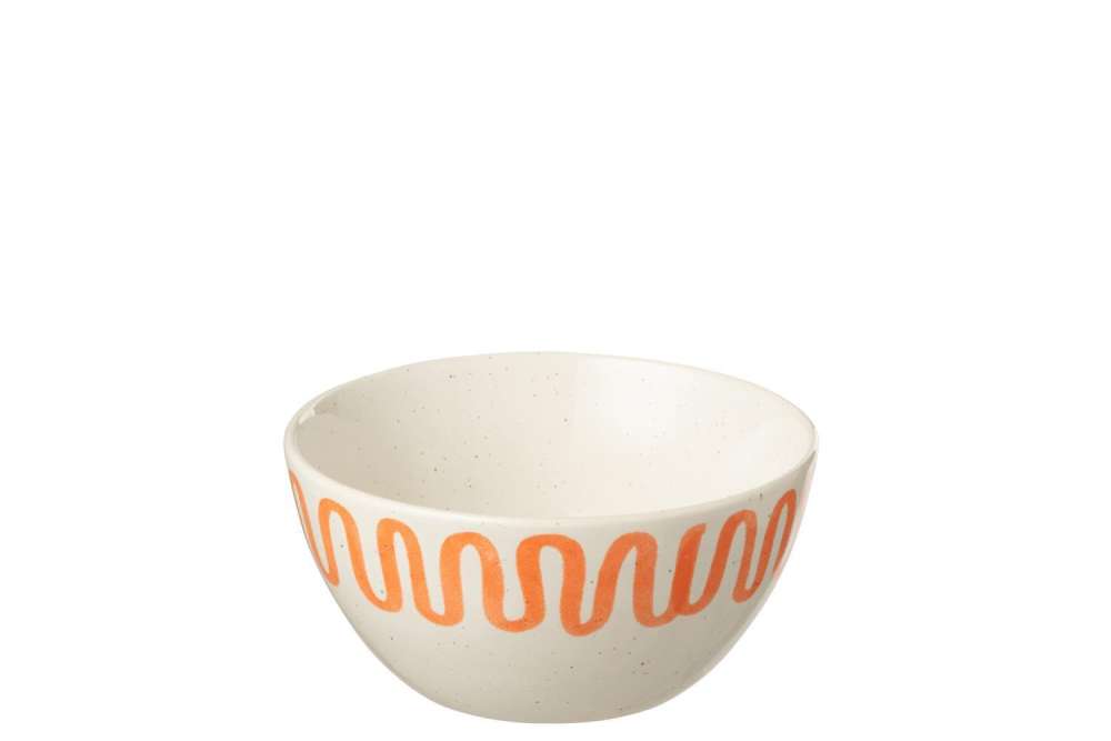 BOWL CURVE PORCELAIN ORANGE